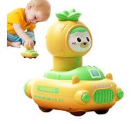 Push Car Toy for Baby | Cartoon Fruit Themed Press-Activated Car Toy | Interactive Cognitive Play Vehicle Set with 360-Degree Rotating Head | Educational Game for Babies, Perfect for Easter Basket