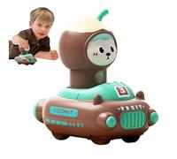 Push Car Toy for Baby | Cartoon Fruit Themed Press-Activated Car Toy | Interactive Cognitive Play Vehicle Set with 360-Degree Rotating Head | Educational Game for Babies, Perfect for Easter Basket