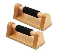 Push Handles - 2 Piece Exercise Gear, Non Slip Wooden Grips | 515 Grams Reusable Push Up Supports For Men Athlete Sports Lover Home Gym Travel Workout Fitness Strength Training Use