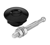 Push Hood Pin Lock Kit Sliver Aluminum Alloy Car Hood Lock Clip with Complete Installation Hardware for Vehicles Hood Vibration While Driving or Cornering Lightweight and Quick Ins (Black)