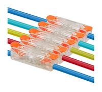 Push-in Terminal Blocks (10-12 Positions)，Flame-Retardant Housing, Thickened Copper Conductors for SolidFlexible Wires Screw Mounting Holes Conector de cable(PCT-303 (pack of 10))