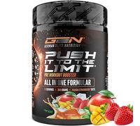 Push it to the Limit - Preentrenamiento con L-arginina + citrulina + L-tirosina + L-teanina + L-carnitina + AAKG + taurina + rhodiola rosea + cafeína - Alta dosis - 360 g - Sabor mango y fresa