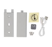 Push Latch Abridor de empuje magnético eléctrico automático inteligente para puerta de armario, cajón, batería de litio de 300 mAh, longitud cerrada de 3,9 pulgadas para armario (Gris claro)