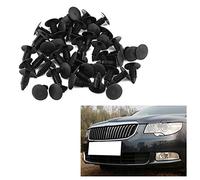 Push Pin Clip Retainer, 50pcs Parachoques de Automóvil Sujetador de Remache de Plástico Clips de Ajuste Clips A133 Clips de Plástico Negro para Variedades de Vehículos