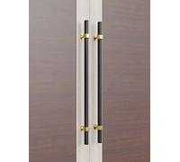 Push Pull Door Handle,Thickened Stainless Steel Door Pulls for Metal Door Glass Door Tempered Door Wooden Door, Modern and Simple (Color : Black#2, Size : Length 40cm(15.