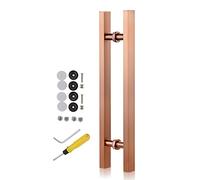 Push Pull Door Pulls 20/24/ 40/60/ 70 Inch,Rose Gold, H Type Gate Hardware for Interior Exterior Shower Barn Sliding Door(Length 180cm(71inch))