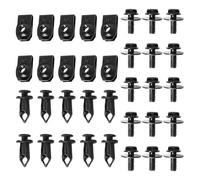 Push Retainer Clips - Bumper Fastener Rivet System, Automotive Shield Mounting Hardware Accessory, Secure Panel Attachment Component for Cars Trucks Replacement Maintenance Projects | Workshop