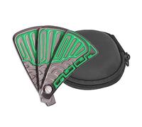 Push Slider Fidget Toy Ventilador Plegable Alivio magnético del estrés Juguete háptico de Acero Inoxidable para Adultos con TDAH Trastornos de ansiedad Accesorio de Escritorio (Verde)