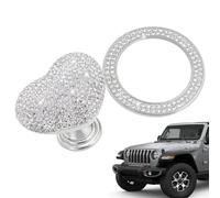 Push Start Button Cover | Decorative Strong Adhesive - Rhinestone Engine Start Decoration - For Automotive Vehicles RV Truck ATV Sedan