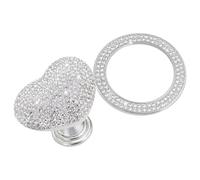 Push Start Button Cover, Decorative Strong Adhesive Rhinestone Engine Start Trim, Stylish Car Interior Accessory For Automotive Vehículos RV Truck ATV Motorhome Sedan Dashboard Decoración Use