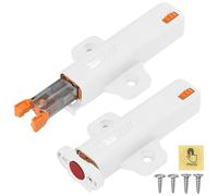 Push to Open Door Latch, JIAYI 2 Pack Blanco Heavy Duty No-magnético Push Armarios Presion de Push Hardware 40 N Cerradura de Pestillo de resorte, Cierre de Puertas de armarios, Cajon, Armarios de RV