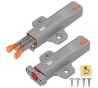 Push to Open Door Latch, JIAYI 2 Pack Heavy Duty No-magnético Push Armarios Puerta Presion de Push Hardware 40 N Cerradura de Pestillo de resorte, Cierre de Puertas de armarios, Cajon, Armarios de RV