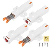 Push to Open Door Latch, JIAYI 4 Pack Blanco Heavy Duty No-magnético Push Armarios Presion de Push Hardware 40 N Cerradura de Pestillo de resorte, Cierre de Puertas de armarios, Cajon, Armarios de RV