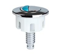Push Toilet Button, Toilet Button Chrome, Rustproof Round Double Flush Bathroom Accessory, Easy Install for Home, Dorm, Apartment Use, 1.93x2.95 Inches, 1 Piece, Lightweight 36g