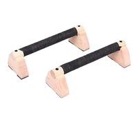 Push Up Bars - 2-Pieces Handstand Bars | Push Up Bars With Non-Slip Mat | Pushup Handles Parallettes | Workout Equipment, Home Gym Accessories With Wooden Grips For Strength Training, Calisthenics