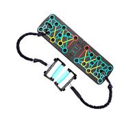 Push Up Board - Fitness Push-Up Training, Board Color-Coded with Bands Included for Strength Trainer Foldable Design for Men Women Beginners Home Gym Dorm Camping Portable Workout