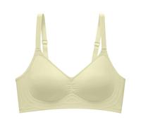 Push up Bralette Mujer con Cuello de Pico Profundo - Sujetador para Mujer Blanco Sin Costuras, Sujetador sin Aros Sin Costuras Sujetador Skiny Bra Transpirable Ropa Interior Sujetador Mujer Sujetador