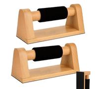Push Up Handles for Floor - 2PCS Non-Slip Wooden Grips, Portable Push Up Bars with Non-Slip Base | Wooden Fitness Stands for Men Women Athlete | Ideal for Bodyweight Training, Home Gym, Floor Workout