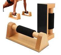 : Push Up Training Bars - Wooden Non Slip Strength Stands, Reusable Workout Supports | Ergonomic Wrist Alignment Pressure Reducing Stability Design, Calisthenics Exercise Equipment For Men Women Athle
