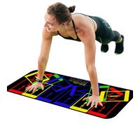 Push Up Training Mat - PU, guía de ejercicios no deslizantes | Full-Body Strength Layout, multiposición Workout Board For Home Gyms, Fitness Rooms, Bodybuilding Routines, Core Šessions