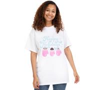 Pusheen Blanco Happy Holidays Camiseta de manga corta Mujeres