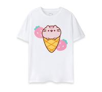Pusheen Blanco Ice Cream Camiseta de manga corta Mujeres