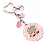 Pusheen Llavero colgante The Cat con mini-encantos rosa y plateado aleación de zinc talla única