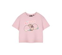 Pusheen Crop Top Peachy de Manga Corta para Mujer (NS8510)