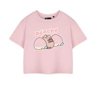 Pusheen Crop Top Peachy de Manga Corta para Mujer (NS8510)