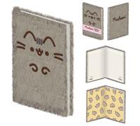 Pusheen cuaderno de peluche a5 (22,5 x 16,5 x 2,3 cm), color gris y bl