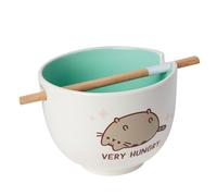 Pusheen Enesco The Cat Very Hungry - Cuenco para ramen con palillos, 3.94 pulgadas, multicolor