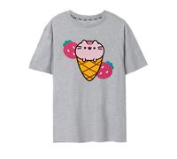 Pusheen Gris Ice Cream Camiseta de manga corta Mujeres