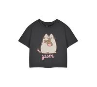 Pusheen Gris Yum Noodles Camiseta corta de manga corta Mujeres