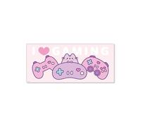 Pusheen "I Love Gaming" XXL Kawaii Aesthetic Mouse Pad | Alfombrilla de escritorio oficial de 80 × 36 cm | Alfombrilla rosa para gaming con base antideslizante - Bonito diseño Pushee para fans y