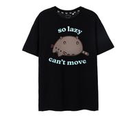 Pusheen Negro So Lazy Camiseta de manga corta Mujeres