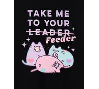 Pusheen Negro Take Me To Your Feeder Camiseta de manga corta Mujeres