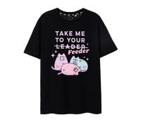 Pusheen Negro Take Me To Your Feeder Camiseta de manga corta Mujeres