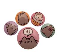 Pusheen Pack de chapas Says HI, See Description, Multicolor, 10 x 12.5cm