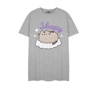 Pusheen Ropa de dormir para mujer, diseño de camisón de manga corta, color gris, bonito conjunto de pijama para mujer, Gris, M