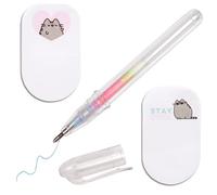 Pusheen SET de mini cuadernos 2 PIEZAS + bolígrafo pequeño de COLOR, notas adhesivas, material escolar (Pusheen)