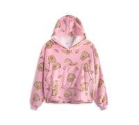 Pusheen Sudadera con Capucha para niñas | Jersey Rosa con Capucha para niños, Personaje Estampado de Comida por Todas Partes