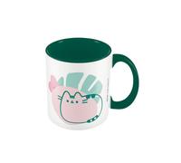 Pusheen Taza de Contraste Tropical (Talla única), Color Verde y Blanco
