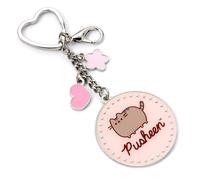 Pusheen The Cat Schlüsselanhänger mit Mini-Charms, Rosa, Rosa und silberfarben,