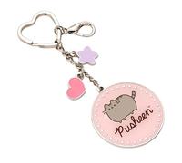 Pusheen The Cat Schlüsselanhänger mit Mini-Charms, Rosa, Rosa und silberfarben, One size