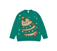 Pusheen Verde Christmas Tree Jersey de Navidad Mujeres