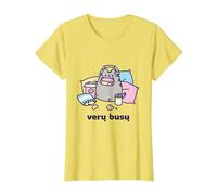 Pusheen Very Busy Gaming Camiseta Camiseta, Mujer, Limón, XXL