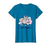 Pusheen Very Busy Gaming Camiseta Camiseta, Mujer, Zafiro, XS
