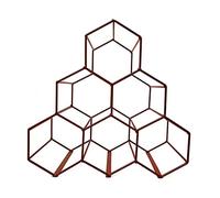 Pusher Di-Vino Wine Rack - Botellero para Vino (6 Huecos), Color Rojo