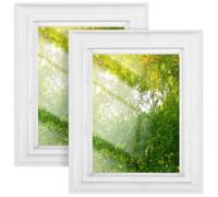 Pushglossy 2 insertos de vidrio para puerta de 10 x 8 pulgadas, 1 Lite para | Doble panel de baja emisividad, marco blanco, reemplazo de ventanas, estilo moderno de granja, privacidad oscurecida en