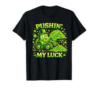 Pushin' My Luck Shamrock Tractor St Patricks Day Camiseta